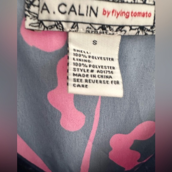 Gorgeous wrap bodice spaghetti strap Maxi Dress Navy Pink size Small - Picture 4 of 7